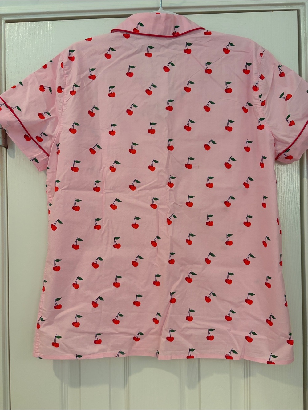 J. Crew Pink Cherry-Print Short Pajama Set - Picture 2 of 9